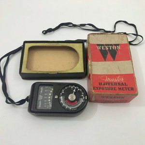 Vintage 1940s Weston Master Universal Exposure Meter Model 715 Original Box